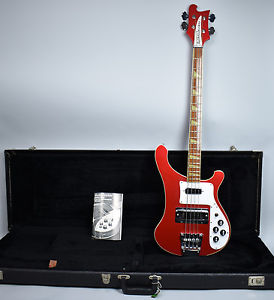 1985 Rickenbacker 4001 Vintage Solidbody Electric Bass Ruby Red Finish w/OHSC