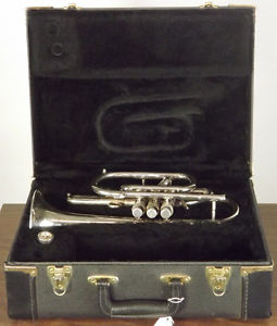 Gorgeous Kanstul 930 Custom Class Silver Trigger Cornet Outfit
