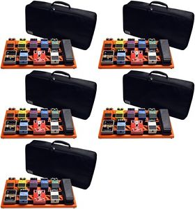 Gator GPB-BAK-OR - Orange Aluminum Pedal Board; Large w... (5-pack) Value Bundle