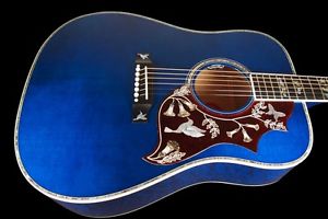 2017 GIBSON HUMMINGBIRD CUSTOM SHOP CUSTOM LIMITED EDITION QUILT ~ VIPER BLUE