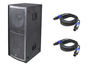 Peavey Qw218 Pro Audio Passive Sub 6400W Dual 18" Arena Subwoofer & (2) Cables