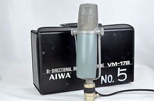 MINT! AIWA VM-17B VINTAGE BIDIRECTIONAL RIBBON MICROPHONE MIC RCA 77 CLONE