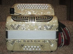 Baloh 3 Row Diatonic Slovenian Style Button Box Accordion C,F,Bb Nice, Very Rare