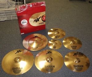 Sabian XS20 7pc Cymbal Complete Set B20 Bronze Brilliant Brand New Free Shipping