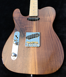 Wrong Way Customs Tele Left Handed Walnut Maple Active EMG's Lefty Guitar