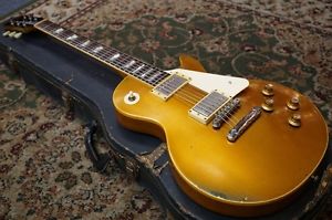 Gibson Les Paul Deluxe Gold Top Conversion, 1973 vintage electric guitar, u1066