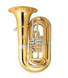 GiMa Bb Tuba mit 4 Flügelventilen  inkl. Trageriemen, Mundstück und Formkoffer