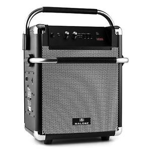 Altavoz PA Movil Entrada USB AUX Bluetooth Radio Batería Conexión Micro NEGRO