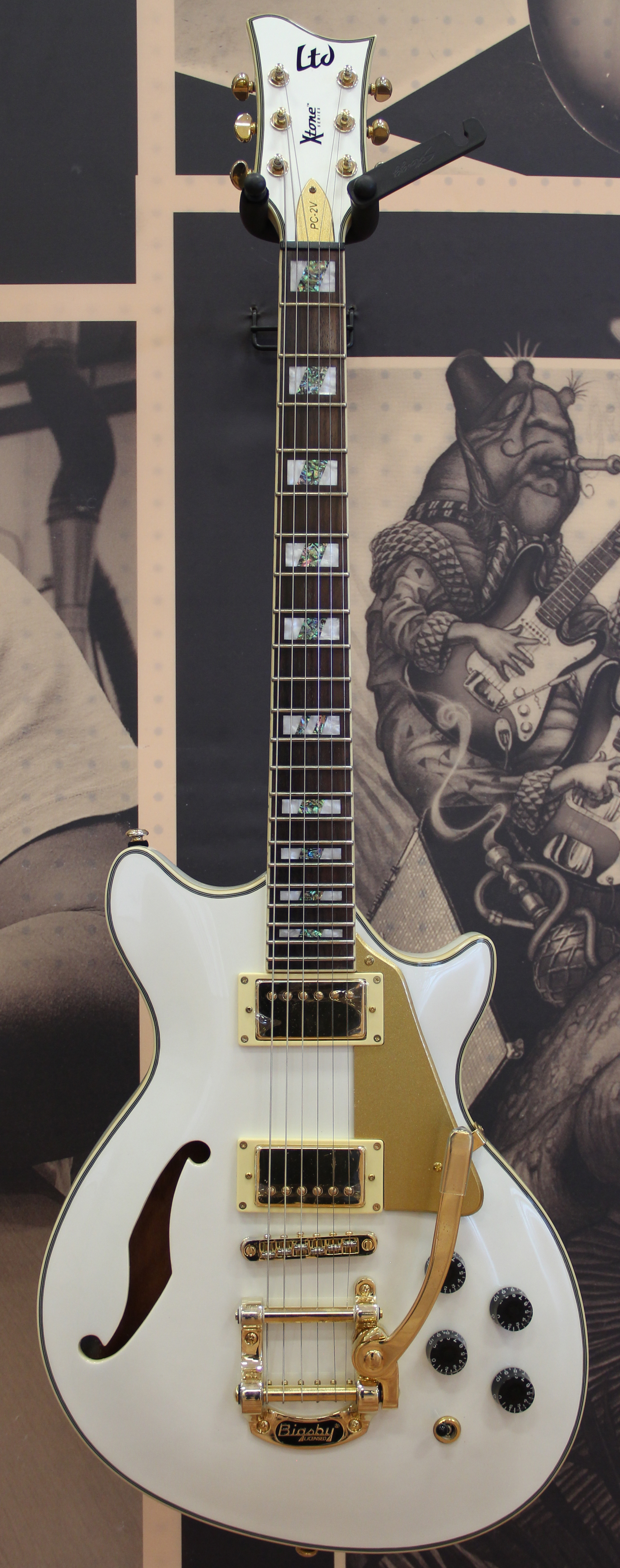 ESP LTD Xtone PC-2V Electric Guitar - Pearl White