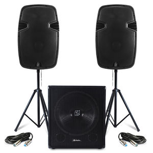 Skytec 15" SPJ-1500A  Active Speakers + SWA15 Subwoofer + Sky-Stands