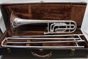 Bach Stradivarius 42 Bb Trombone PROFESSIONAL F Trigger with SILVER FINISH GREAT