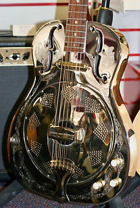 STUNNING LUNA STEEL MAGNOLIA RESONTATOR GUITAR EX DEMO GREAT UNIQUE SOUND