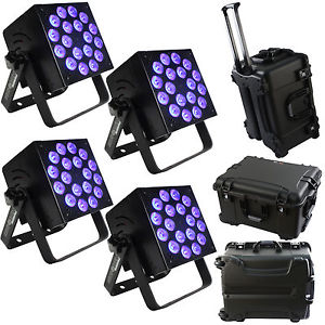 4x Blizzard RokBox 5 RGBAW LED Fixtures with Waterproof Case