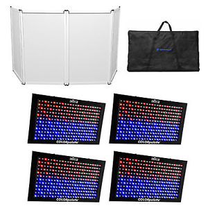 (4) Chauvet DJ ColorPalette LED Panel Stage DMX Wash Lights Color Palette+Facade