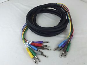 HOSA Eight Channel Hi Definition Recording Snake 12' 1/4" mono to stereo male