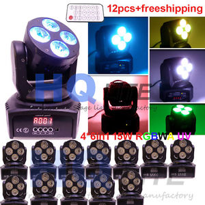 LED 4x15w RGBWAUV 6in1 Moving He