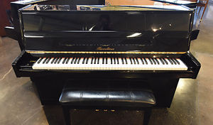 Hazelton console upright piano ebony Los Angeles K00420