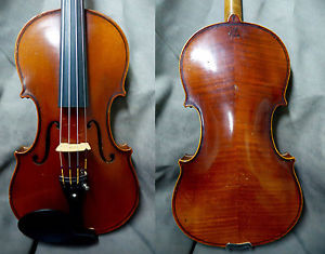 4/4 Old Fine Violin E Martin Sachsen 2 piece back Nice Tone Watch Video