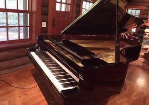 YAMAHA C7 CONSERVATORY GRAND PIANO- MIRROR FINISH EBONY-EXCELLENT CONDITION