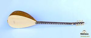 TURKISH PROFESSIONAL LONG NECK CARVED MULBERRY BAGLAMA SAZ MSS-167