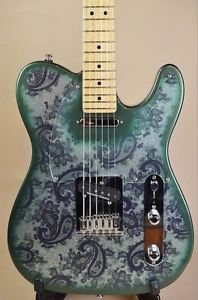 McCarthy Customs New 7-Up Paisley Sparkle Finish, Telecaster type Guitar, y1053