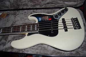 New Fender American Elite Jazz Bass V Olympic White Authorized Dealer OHSC