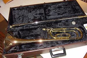 Yamaha Posaune YSL-356G trombone mit Quartventil Koffer Zubehör
