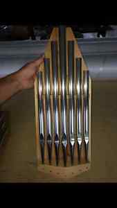 Orgelpfeifenprospekt mit klingenden Orgelpfeifen - HANDARBEIT - Kirsche