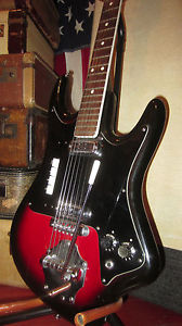 Vintage 1960s Crucianelli Elli-Sound Two Pickup Solidbody Electric Guitar w/OHSC