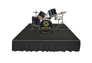 Quik Stage 8' x 8' Portable Stage Poly Drum Riser Package. Buy Factory Direct!