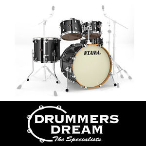 Brand New TAMA Silverstar 5pce Brushed Charcoal Black Drum kit with Hardware set
