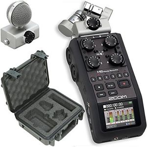 Zoom H6 Portable Stereo Recorder & SKB 3i-0907-4-H6 Waterproof Hard Case -
