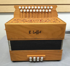 B. Loffet Irlandais Irish B/C Button Accordion w/Case