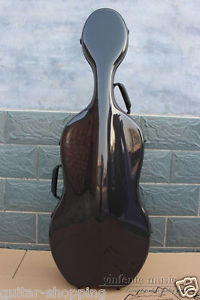 4/4 New Cello case Hard Casr Carbon Fiber Black High quality New Strong Light#10