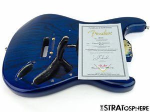 2010 American Fender Custom Shop Deluxe Strat BODY USA Guitar Ash Sapphire Trans