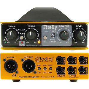 Radial Firefly Dual Input Tube Direct Box - Fire Fly Isolated Output DI