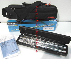 FLAUTO TRAVERSO YAMAHA YFL 221 in DO  Argentato Chiavi Chiuse YFL221 GAR.ITALIA