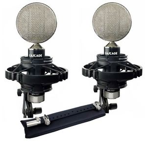 Cascade Microphones FAT HEAD II Blumlein-L, Stereo Pair, Black/Silver