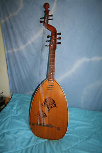 SCHÖNE ALTE BASSLAUTE,LAUTE,10 SAITER,THEORBIERT,SPIELBEREIT,HANDARBEIT
