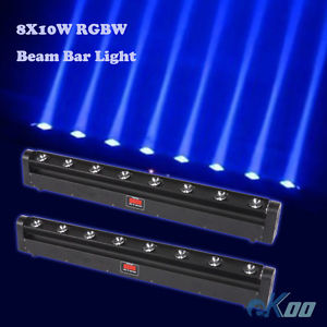 2 Units 8X10W RGBW 4in1 LED Beam Moving Head Bar Wash Light DJ Party American