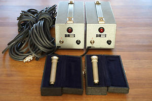 Stereo set  Schoeps M 221B tube microphones with Telefunken AC 701