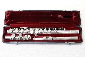 YAMAHA Flute 411 silver musical instrument USED w/case