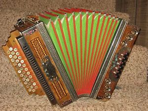 Slovenian Al. Prostor 3 row Diatonic Button Box Accordion Bb,Eb,Ab - Very NIce!