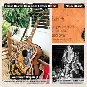 YOUR NAME 4ecustomguitars Gibson SJ-200 Acoustic Guitar Leather Cover