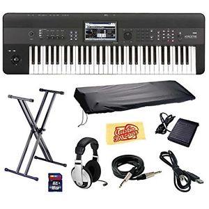 Korg KROME 61-Key Music Workstation Keyboard & Synthesizer Bundle with Keyboard