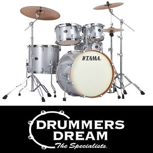 Brand New TAMA Silverstar 5pce White Sparkle Drum kit with Hardware set Birch