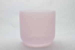 Clear B Crown Chakra Rose Fusion Quartz Crystal Singing Bowl 7"