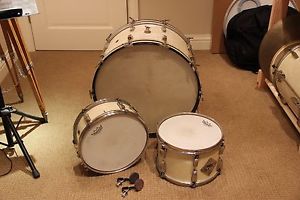 1950's WFL Ludwig Porto-Pak Drum Set in White Marine Pearl WMP Barrett Deems