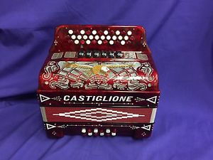 NEW CASTIGLIONE TEX MEX ACCORDION 2 KEYS  GCF/FBE or FBE/EAD or GCF/EAD