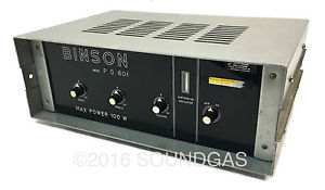 BINSON PO601 100W POWER AMP *Serviced* Echorec Valve/Tube Amplifier